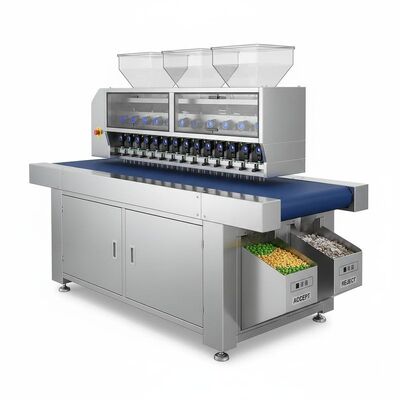 食品、鉱物、リサイクル産業向けの多目的ベルト式カラーソーター。